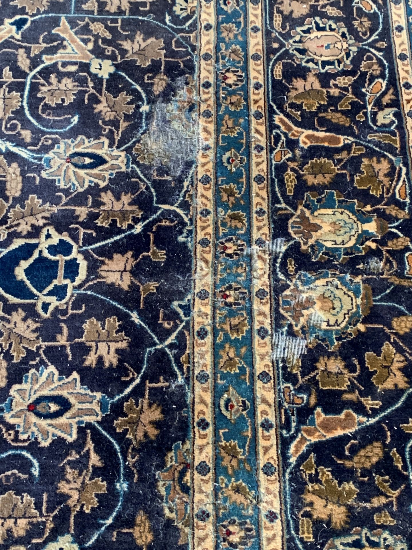 Blue ground wool rug - Image 3 of 3