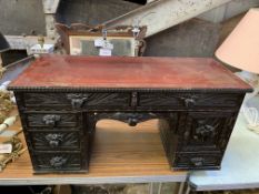 Oriental style carved miniature desk