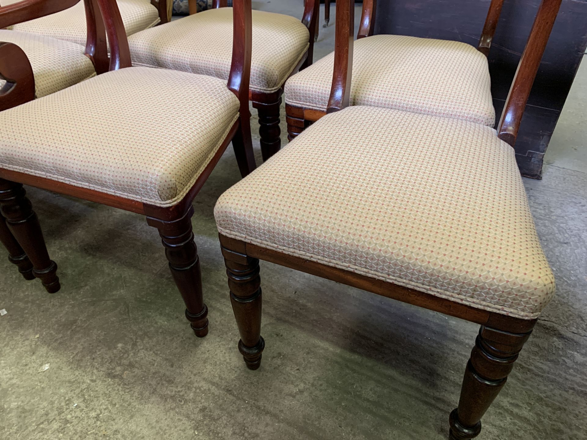 Group of eight mahogany dining chairs - Image 6 of 7