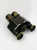 Early 20th Century leather covered binoculars by Aitchison in original brown leather case