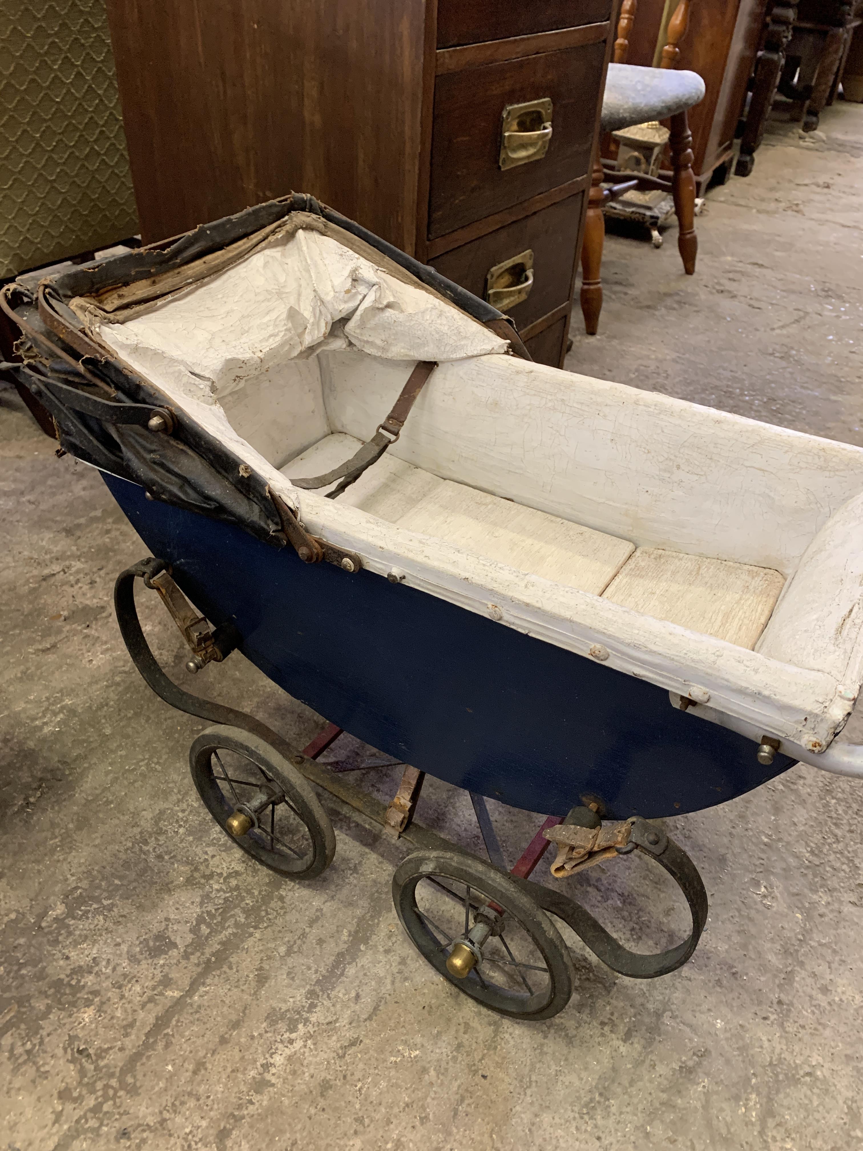 Two antique child's dolls' prams - Image 3 of 3