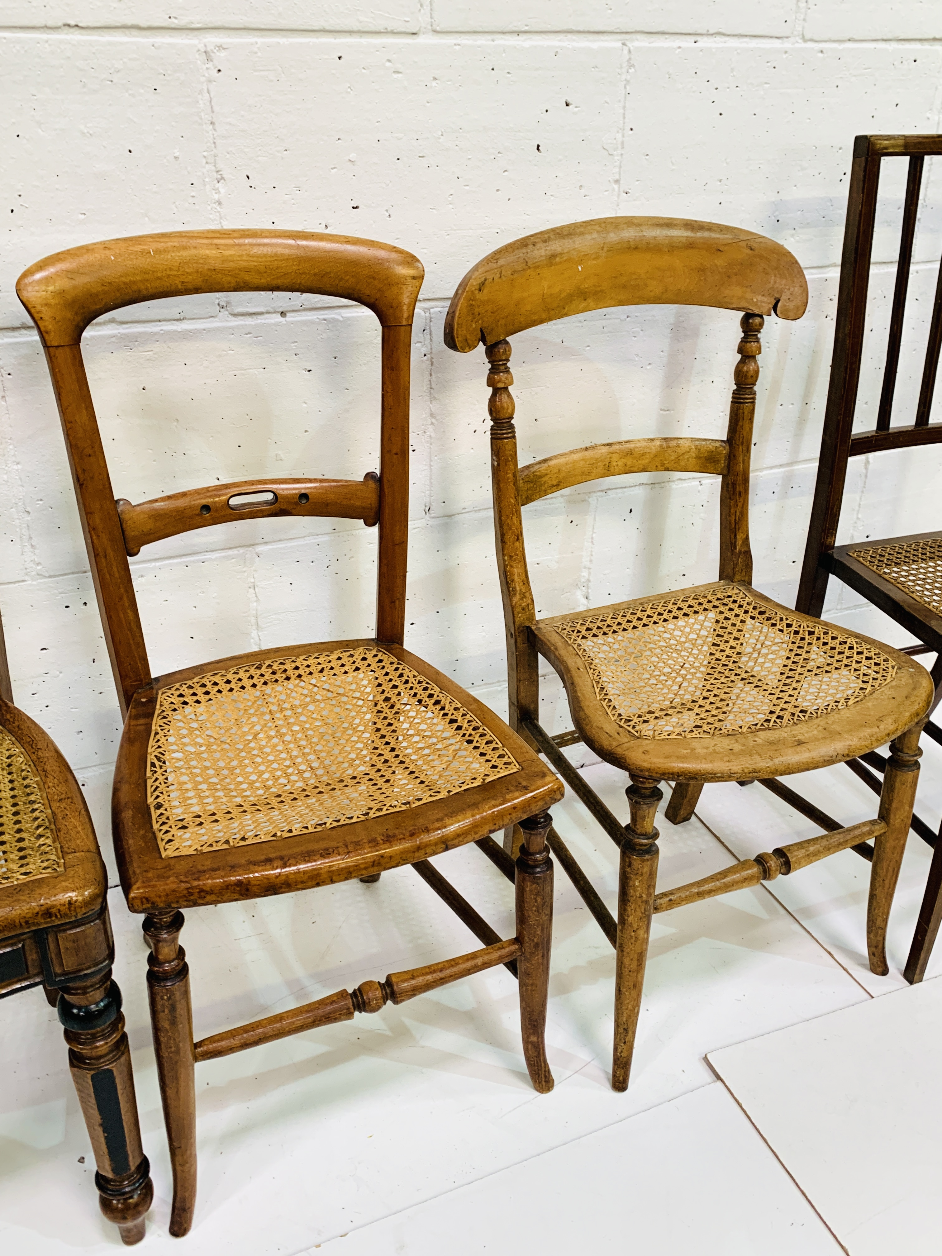 Four individual cane seat chairs - Image 4 of 4