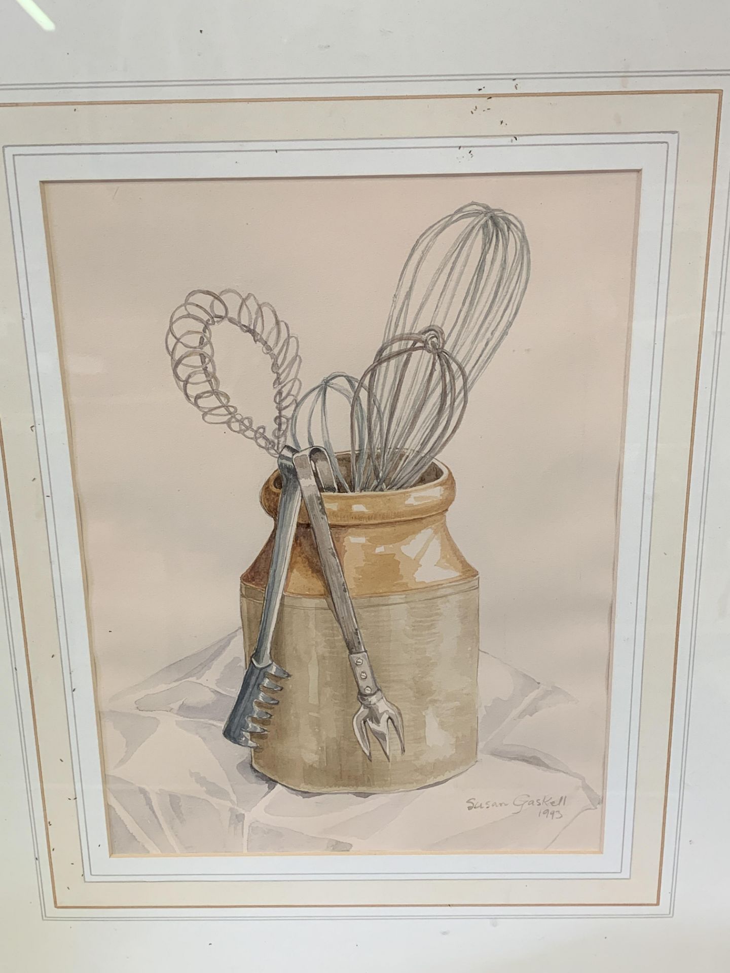 Five framed and glazed still life watercolours by Susan Gaskell - Image 6 of 6