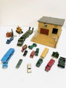 A collection of diecast model vehicles including Dinky and Corgi