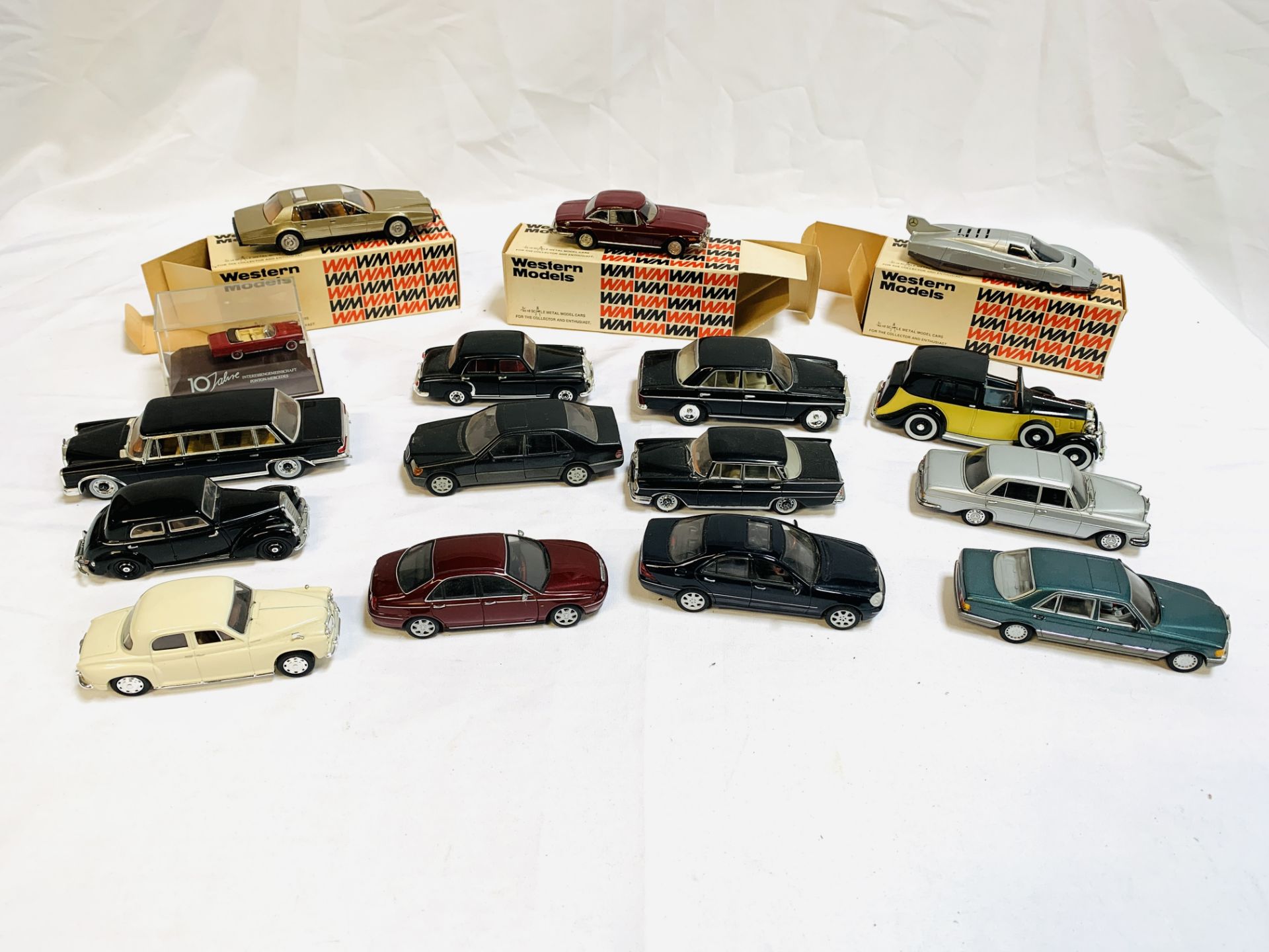 15 diecast model cars.