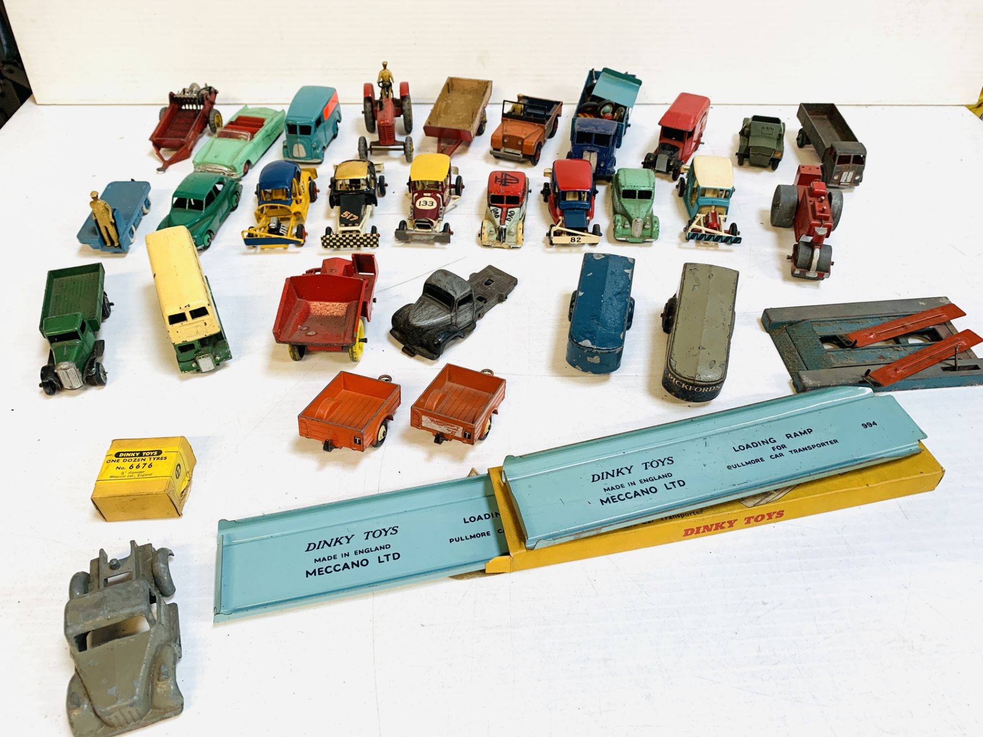 A collection of Dinky model vehicles