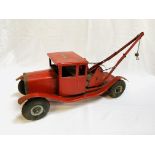 Tri-ang tin plate model Bedford tow truck