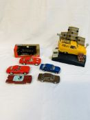 Wesco Only Fools and Horses model car digital clock, together with six diecast model cars.