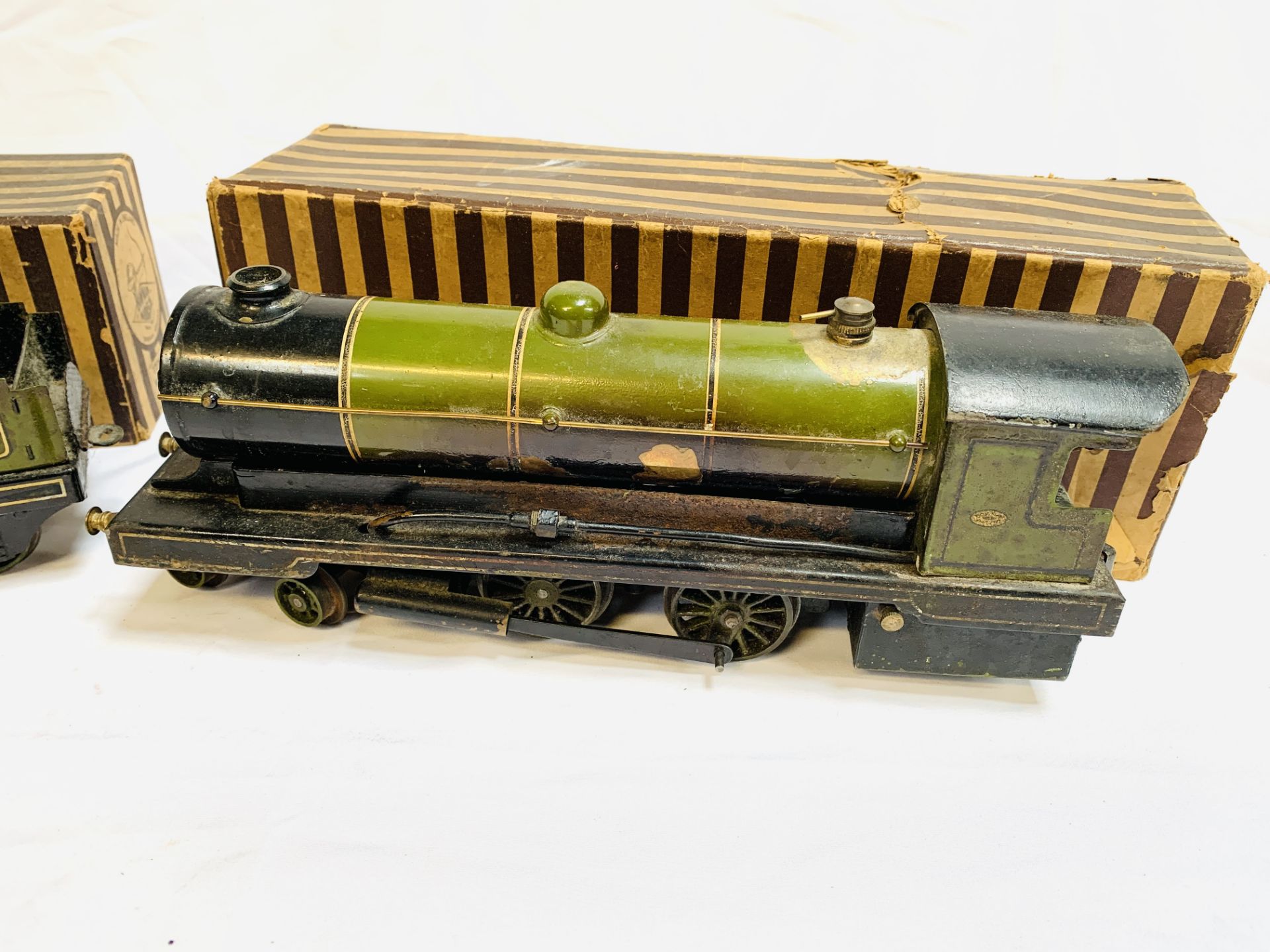 Bowman Models O gauge steam locomotive number 234, tender model 250; LMS and GWR coach - Image 6 of 8