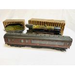 Bowman Models O gauge steam locomotive number 234, tender model 250; LMS and GWR coach