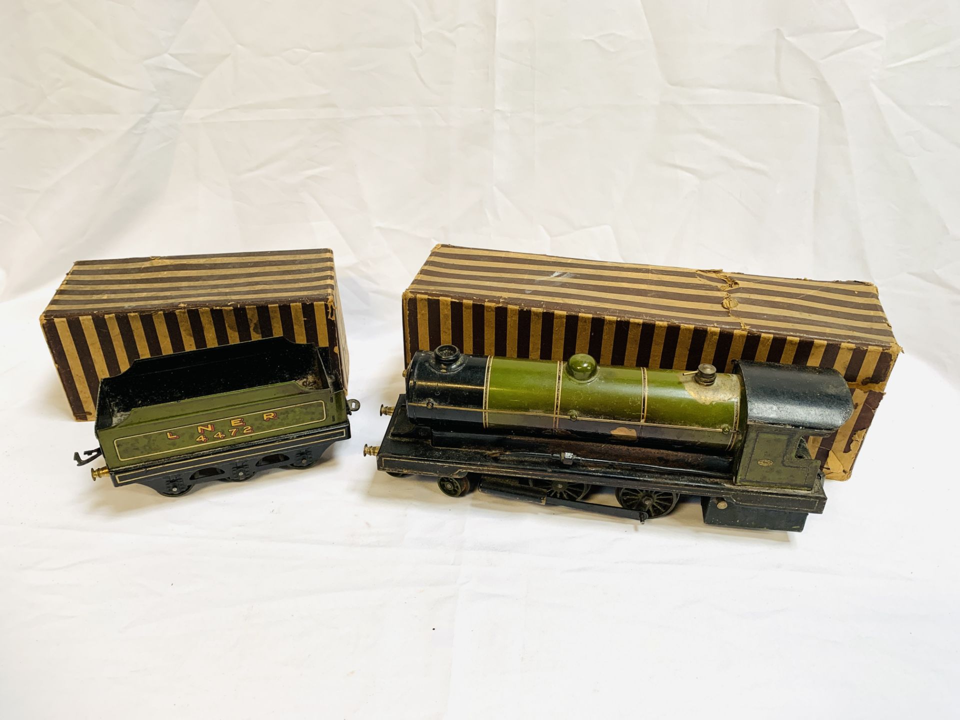 Bowman Models O gauge steam locomotive number 234, tender model 250; LMS and GWR coach - Image 5 of 8