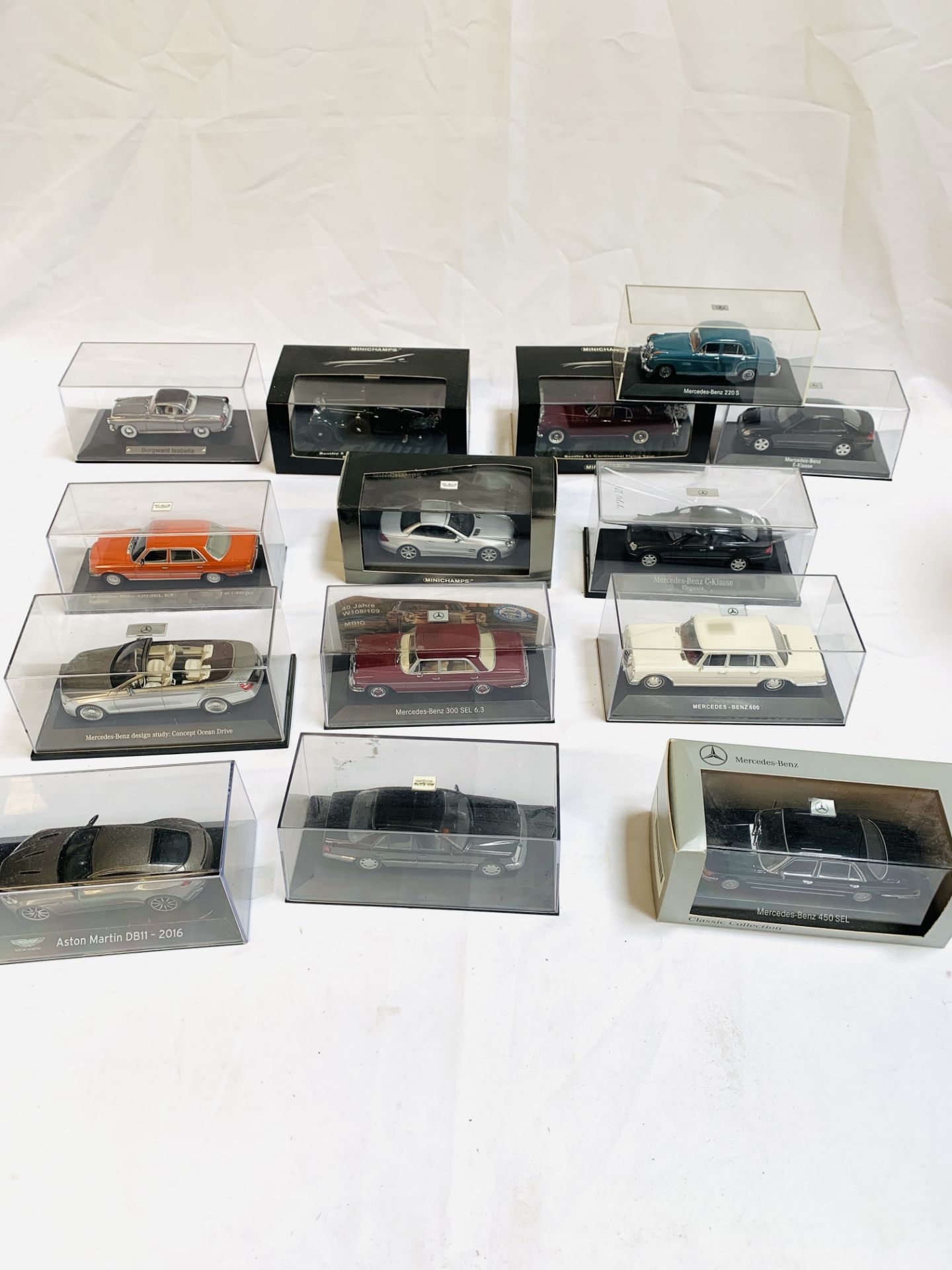Fourteen diecast model cars