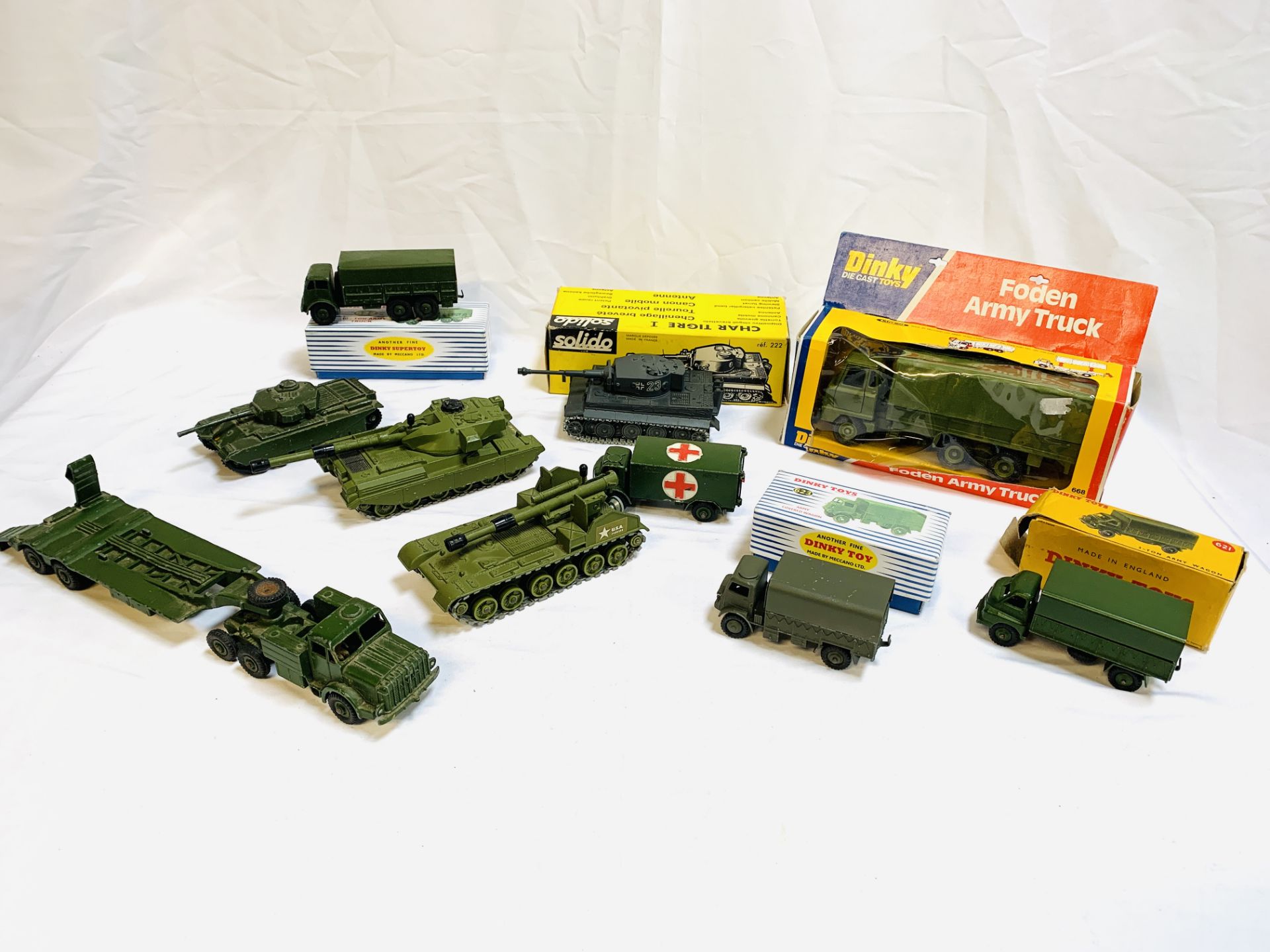 A collection of mainly Dinky model vehicles