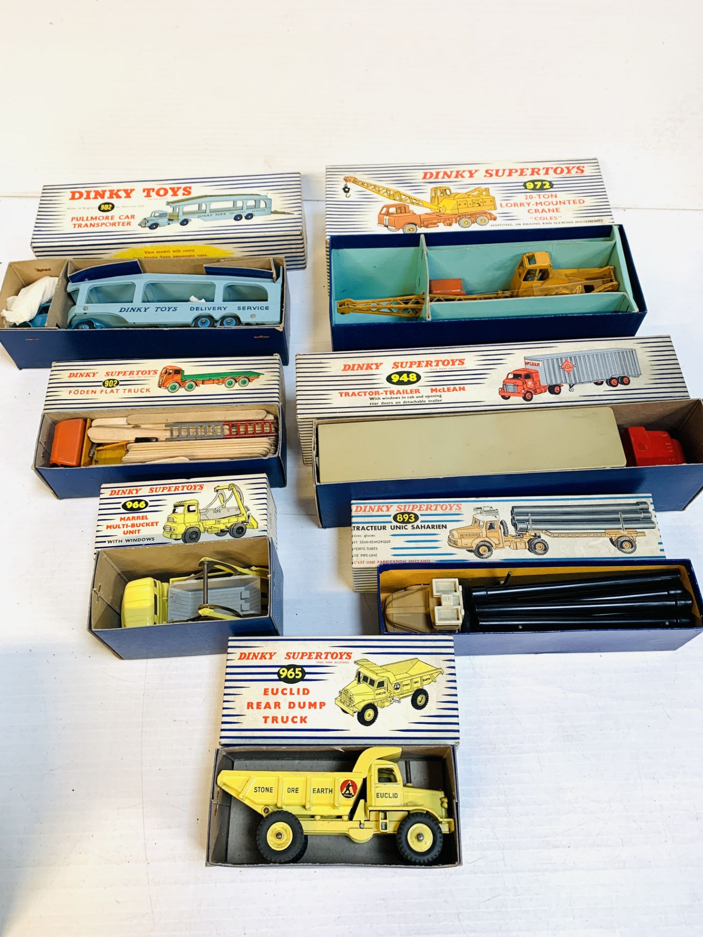 Collection of seven boxed Dinky Supertoys