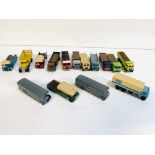 Fifteen diecast model lorries and coaches