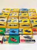 Nineteen boxed Vanguards diecast model cars and vans.