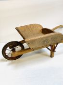 Lines Bros Ltd wooden child's model wheelbarrow