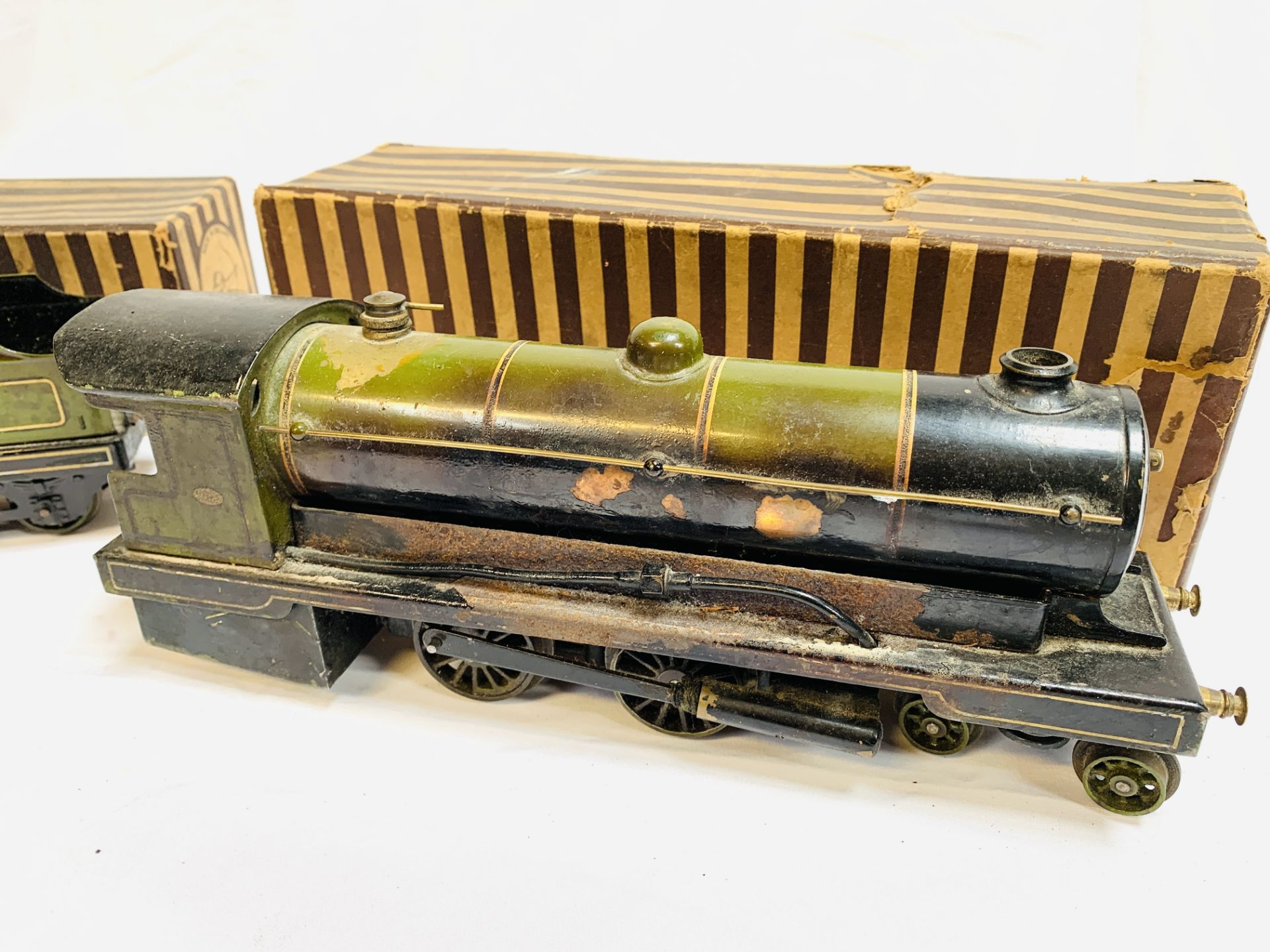 Bowman Models O gauge steam locomotive number 234, tender model 250; LMS and GWR coach - Image 8 of 8