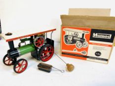Mamod model steam traction engine.