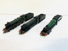 A Horny locomotive and tender, together with two Dapol locomotives