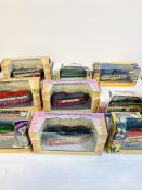 Collection of diecast model omnibuses