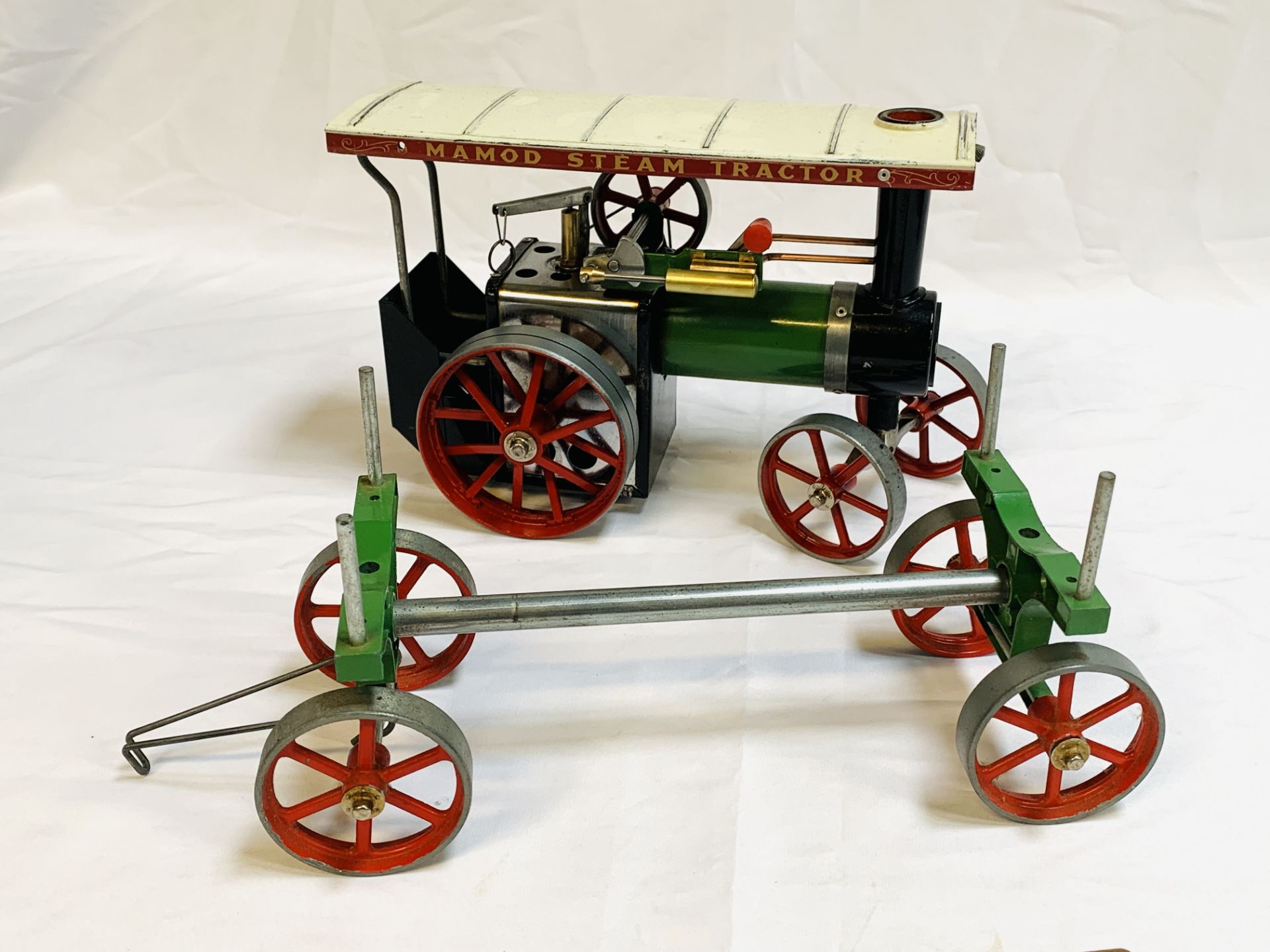 Mamod steam tractor with trailer - Image 6 of 6