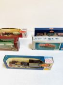 Bachmann boxed 3 railway wagons; Corgi 2.5 ton truck, boxed; and three Days Gone vehicles