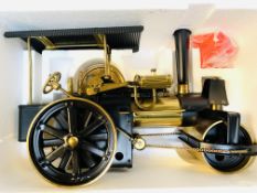 Wilesco D366 boxed model steam roller together with a Wilesco water cart.