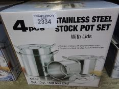 Four piece stock pot set