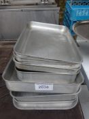 Aluminium baking trays x 9