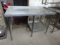 Stainless steel prep table