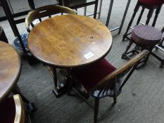 Round table and two chairs