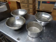 Mixing bowls x 7 and sauce pan x 1