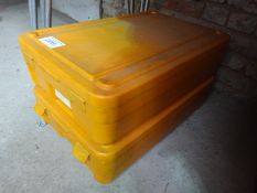 Two Rieber insulated food boxes.