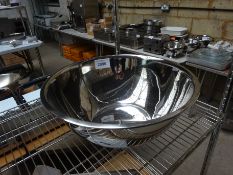 Stainless steel mixing bowl, 46cms.