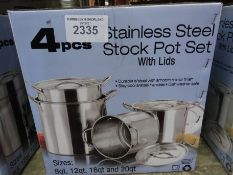 Four piece stock pot set