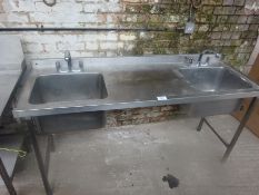 Double sink with taps