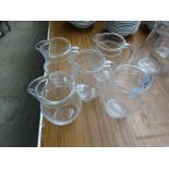Glass jugs x 5
