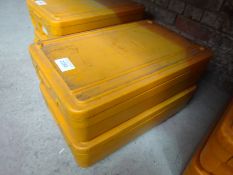 Two Rieber insulated food boxes.