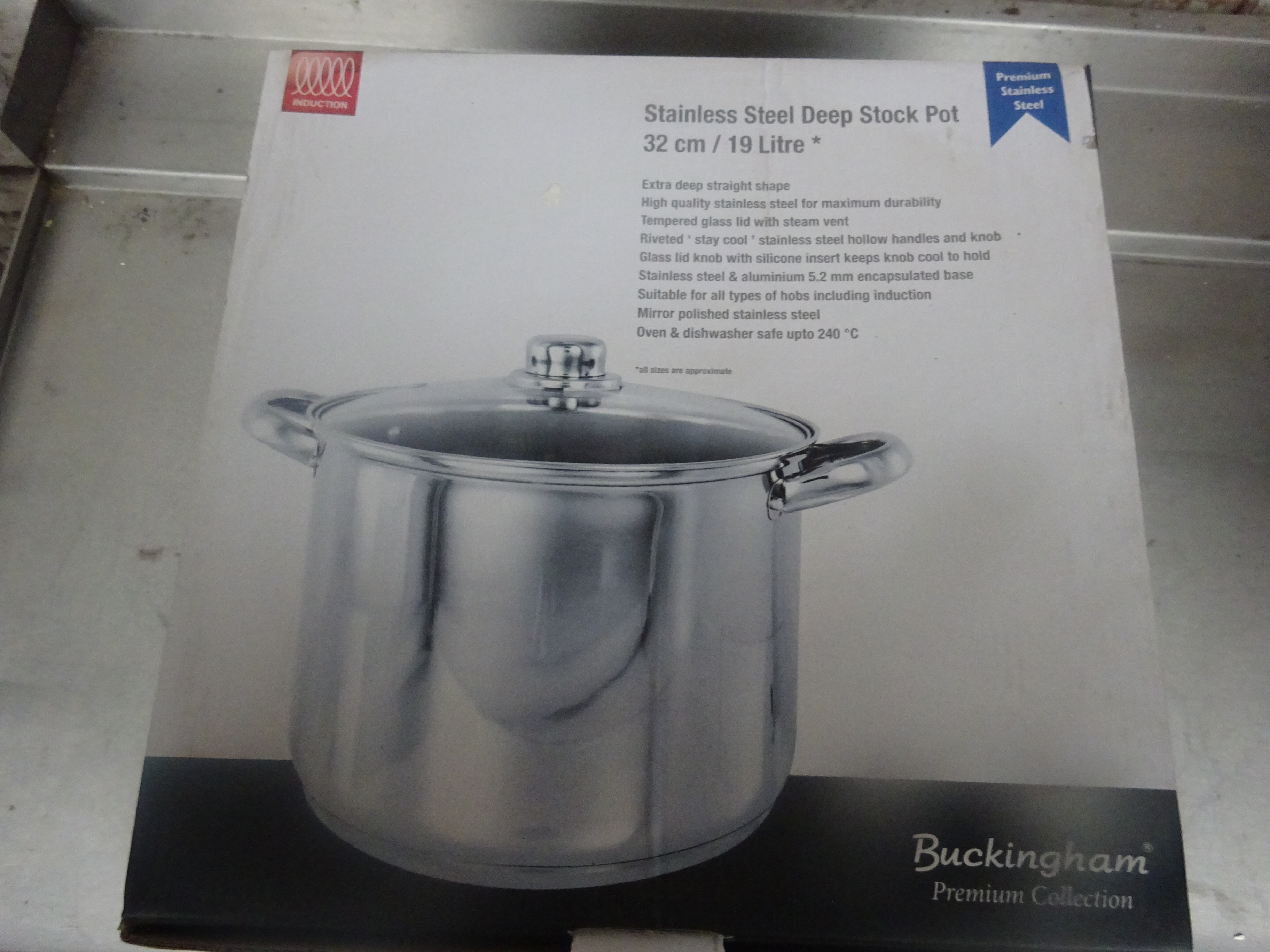 Stainless steel stock pot