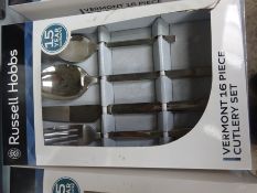 Sixteen piece Russell Hobbs Vermont cutlery set.