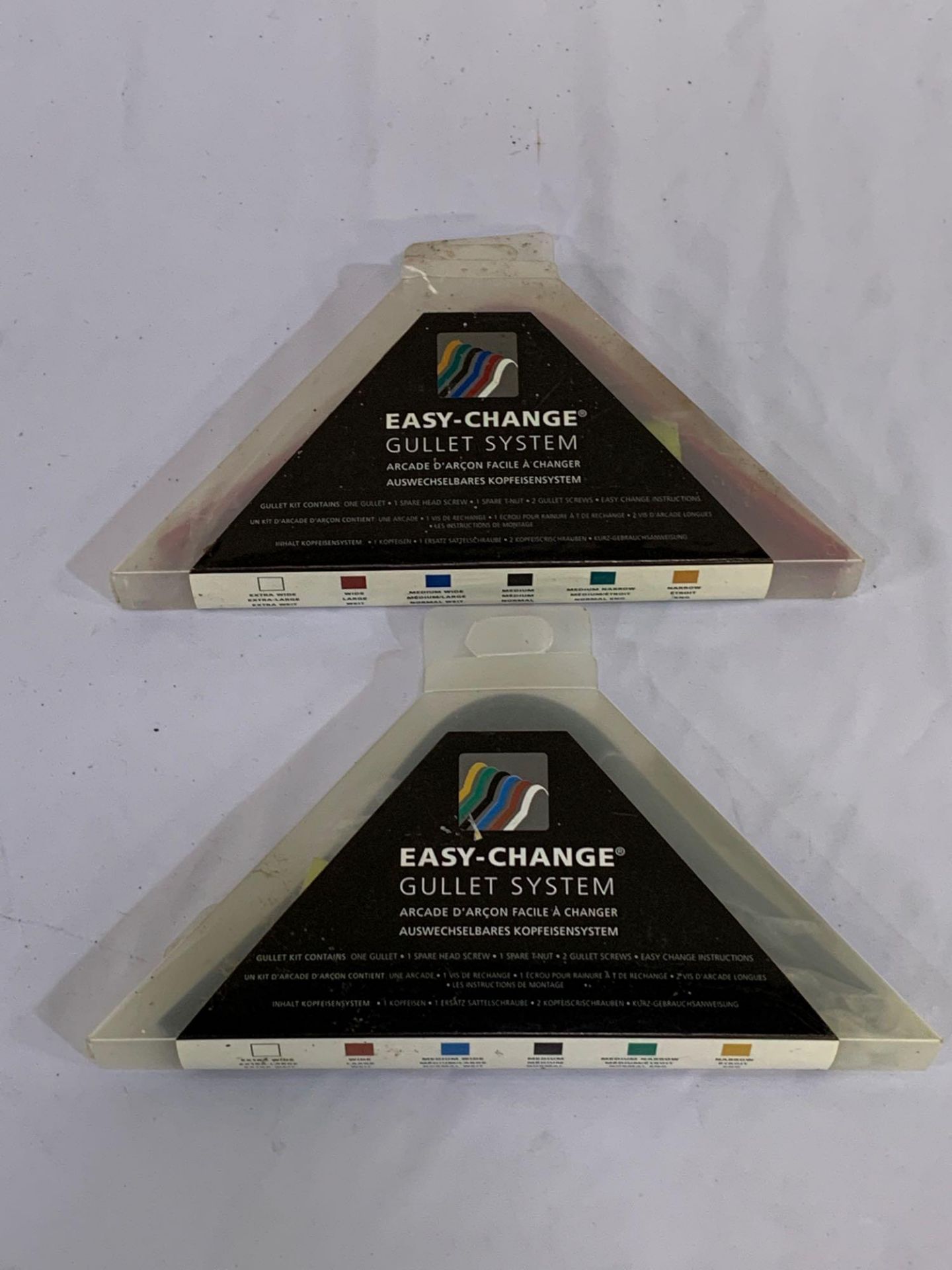 Easy change gullet kit, extra wide and Easy change gullet kit, wide.