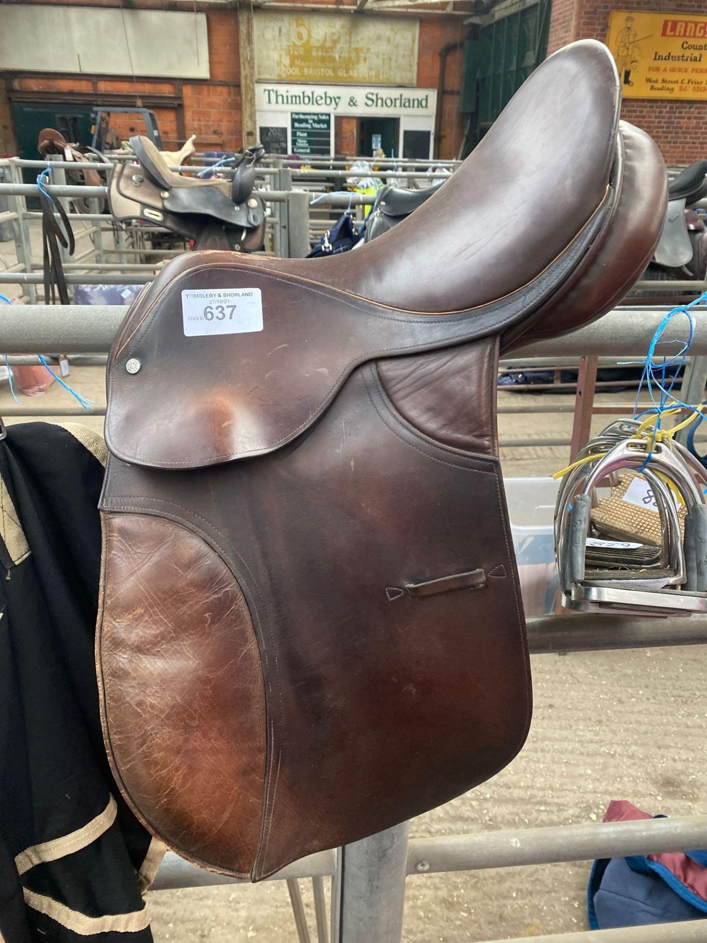 17ins brown leather saddle by Jeffries