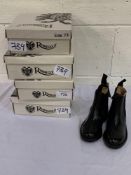 Rhinegold leather kids' jodphur boots sizes 1, 12, 13 and Rhinegold junior Boston boots size 13.