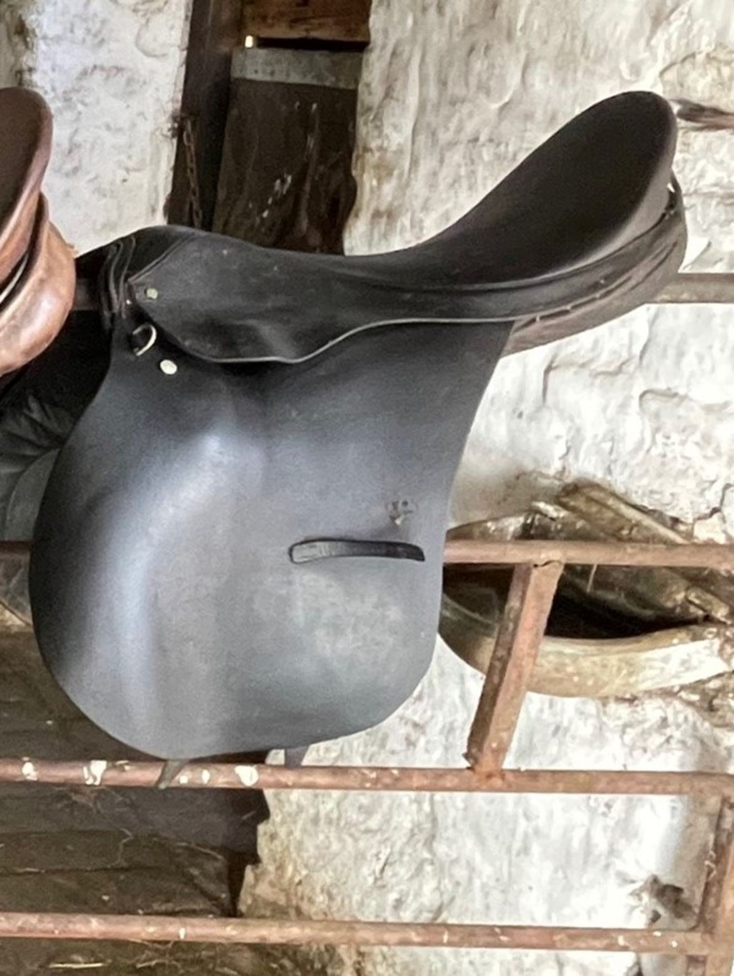 Leather saddle.