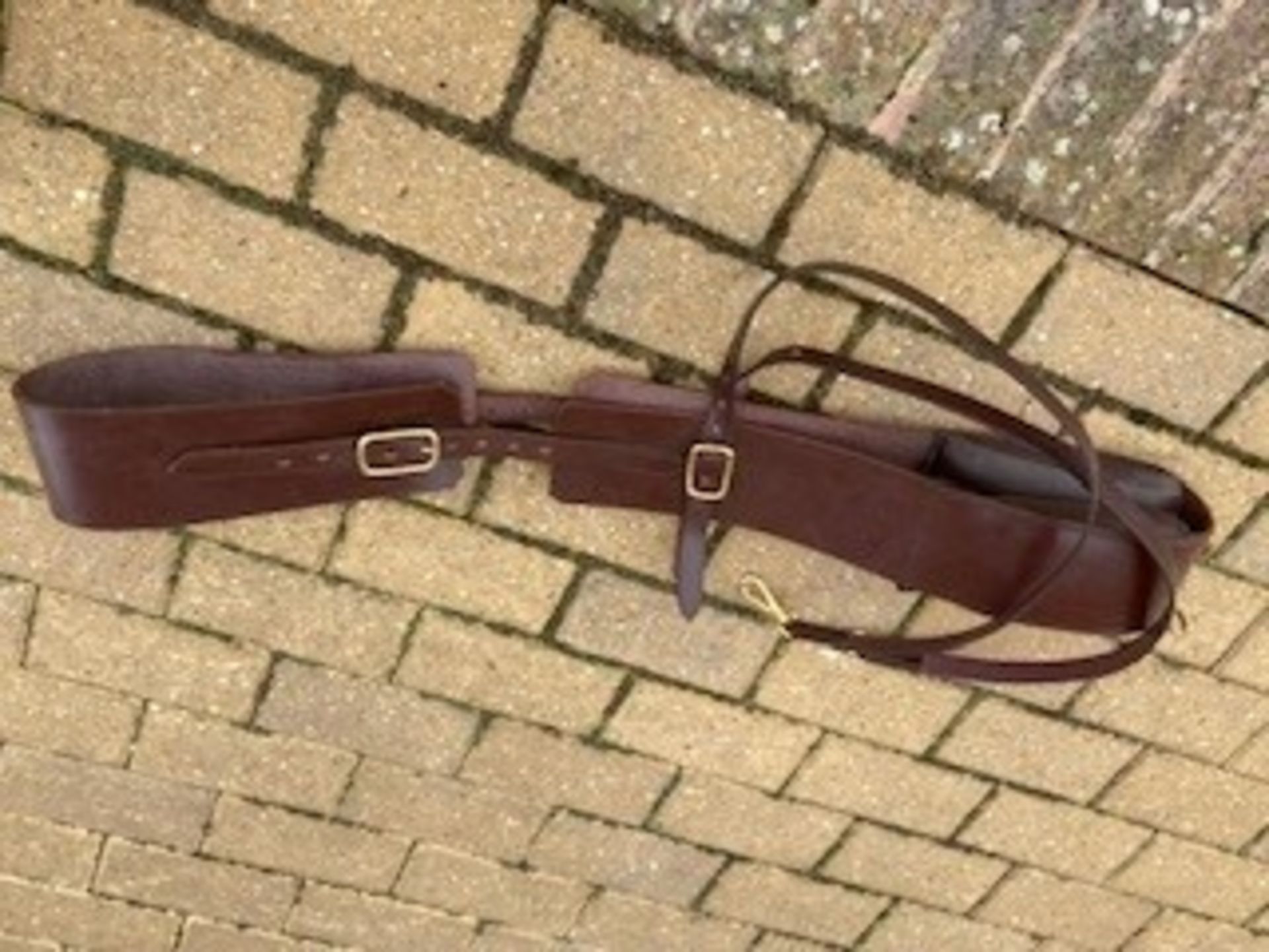 Brown/brass in-hand roller and side reins - Image 2 of 2
