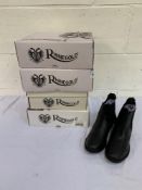 Rhinegold black Boston zip front paddock boots, sizes 5 to 8, one pair in each size