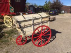 THREE WHEEL ROADSWEEPER'S HAND CART in original condition