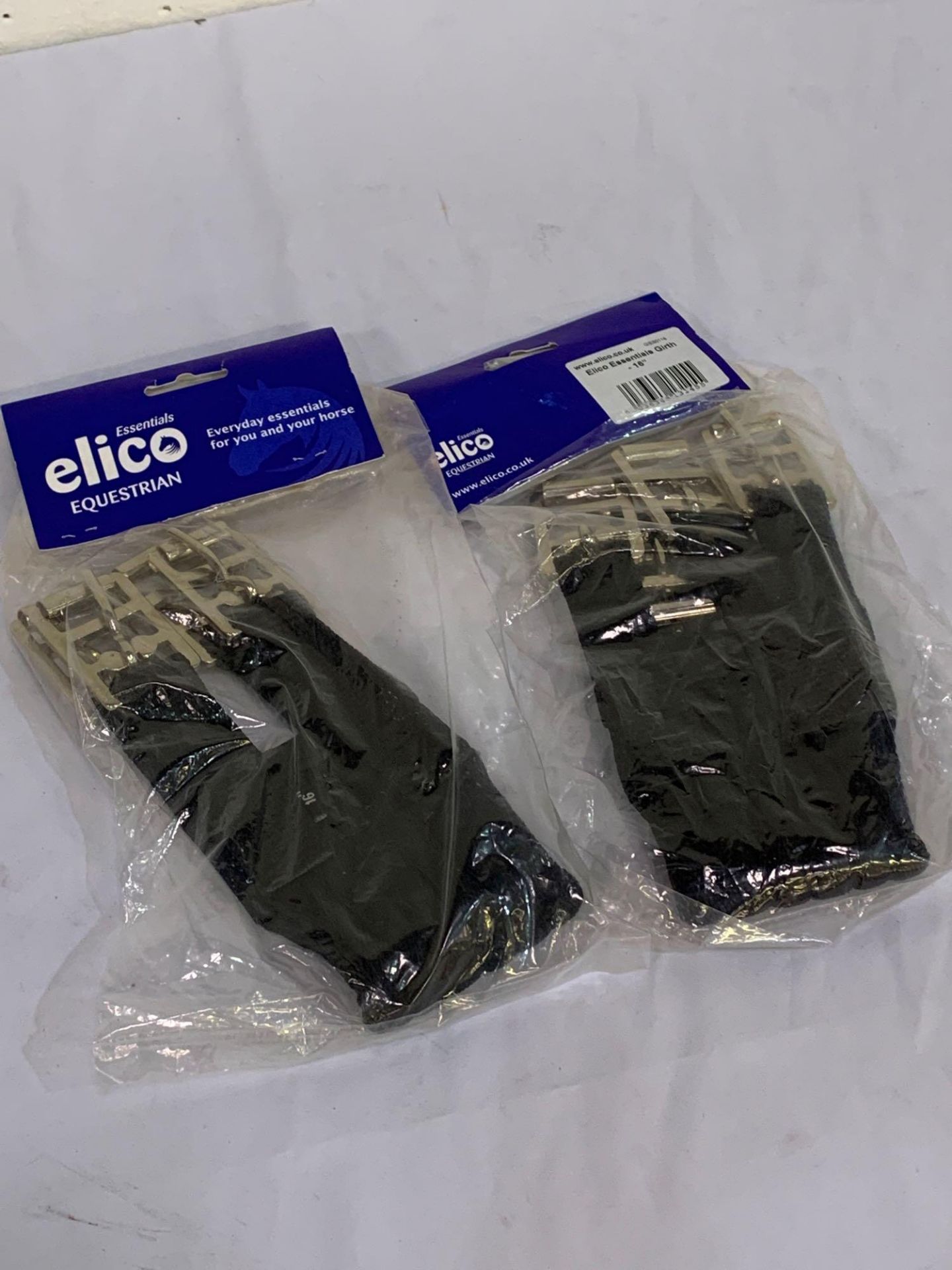 Two Elico Essentials girths black, 16'' long, new - Image 3 of 3