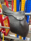 15.5ins English leather pony saddle.